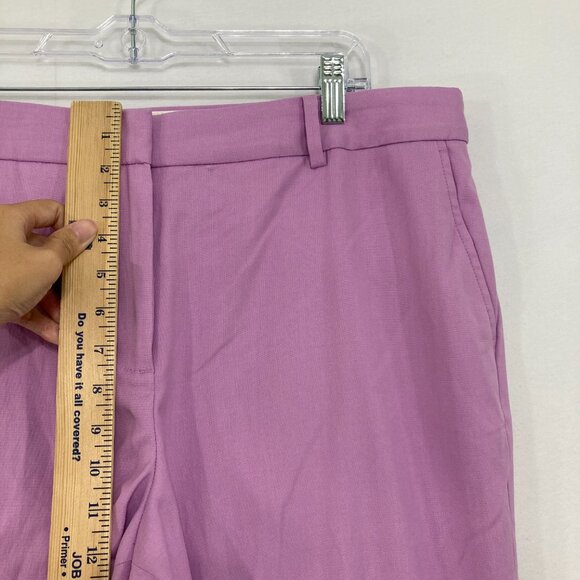 New Talbots size 16 Pink Purple Flare Kick Crop Pants Preppy Office Work - Picture 9 of 12
